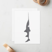 Largezahnfisch Mitteilungskarte (Vorderseite/Rückseite Beispiel)