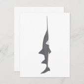 Largezahnfisch Mitteilungskarte (Vorne/Hinten)