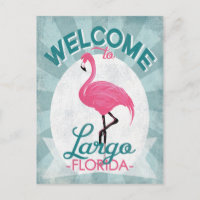 Largo Florida Pink Flamingo Retro