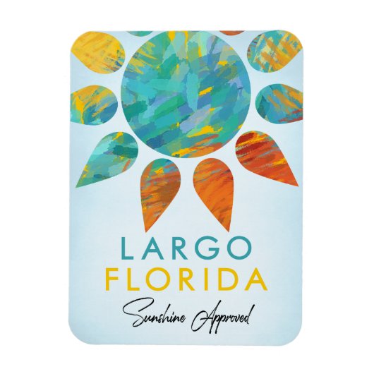 Largo Florida Sunshine Reise Magnet (Vertikal)
