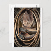 Lariats und Cowboy Cowgirl Boots Postkarte (Vorne/Hinten)
