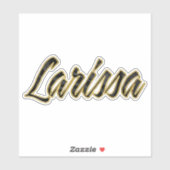 Larissa black gold Lettering Aufkleber Sticker (Blatt)