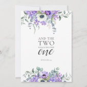 Larissa Elegant Lila blumenkatholische Hochzeit Einladung (Rückseite)