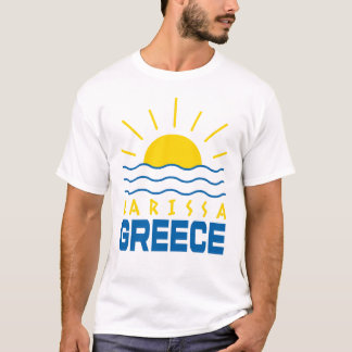 Larissa Greece Sunshine and Sea Men's White T-Shirt