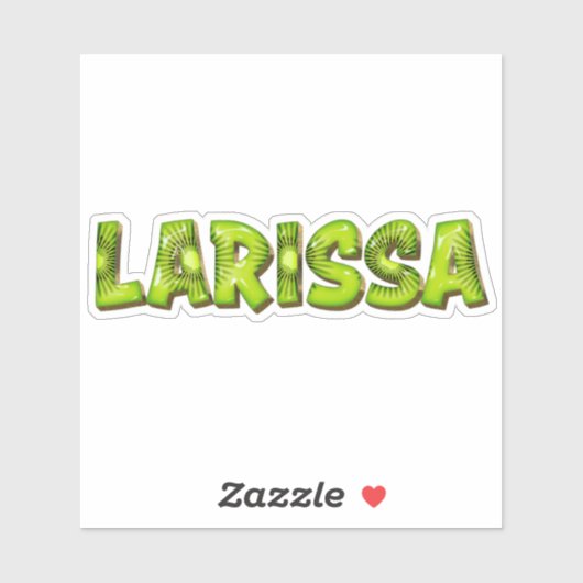 Larissa Name Kiwi Design Aufkleber Sticker (Blatt)