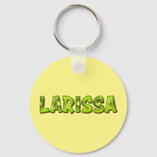 Larissa Name Kiwi Design Schlüsselanhänger (Vorderseite)