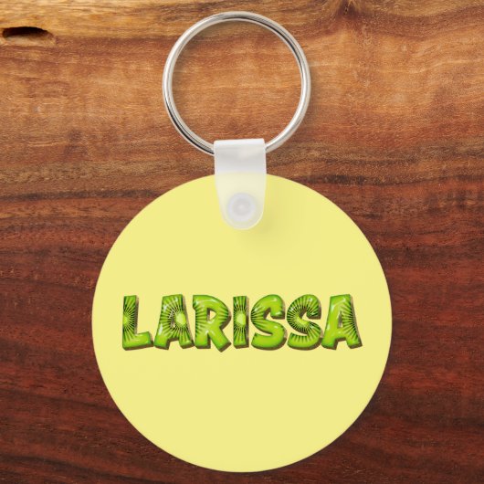 Larissa Name Kiwi Design Schlüsselanhänger (Vorderseite)