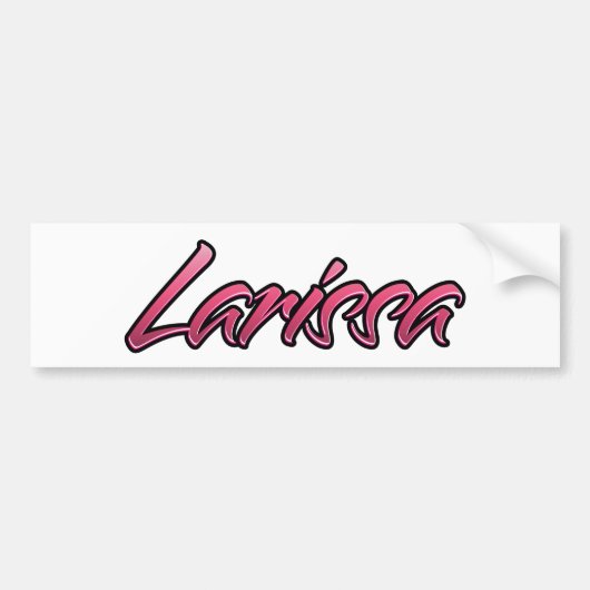 Larissa verblasst pink Aufkleber Sticker Autoaufkleber (Vorne)