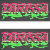 Larissa Vorname Name Graffiti Aufkleber Sticker (Vorderseite)