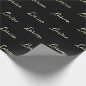 Larissa white gold Handwriting Geschenkpapier (Ecke)