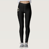 Larissa white gold Handwriting Hose Leggings (Vorderseite)