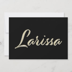 Larissa white gold Handwriting Karte