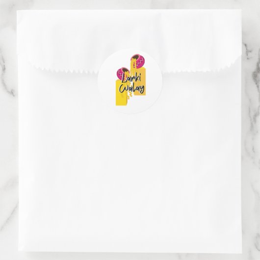 Larki Walay | Desi Wedding Playful Celebration Runder Aufkleber (Tasche)