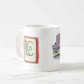 Larkin@Exchange-Gebäude-Büffel New York Kaffeetasse (Vorderseite Links)