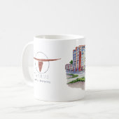 Larkin Gebäude mit Taur Kappenlogo Kaffeetasse (Vorderseite Links)