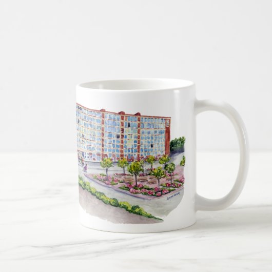Larkin Gebäude mit Taur Kappenlogo Kaffeetasse (Rechts)