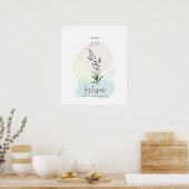 Larkspur Birth Blume für Juli Poster (Küche)