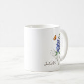 Larkspur Birth Month Flower Kaffeetasse (VorderseiteRechts)