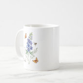 Larkspur Birth Month Flower Kaffeetasse (Vorderseite Links)