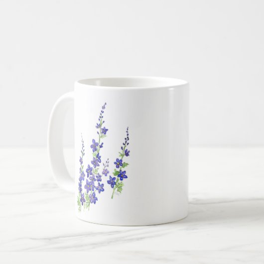 'Larkspur' Blume Kaffeetasse (Vorderseite Links)