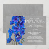 Larkspur Bridal Dusche Einladungen (Vorne/Hinten)