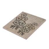 Larkspur-Delphinium-Blume Zeichnend Leinwand Fliese (Seite)