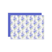 Larkspur Floral Botanical Note Card Mitteilungskarte (Vorderseite/Rückseite Beispiel)