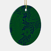 Larkspur in Vibranly Green und Blue Keramik Ornament (Rechts)