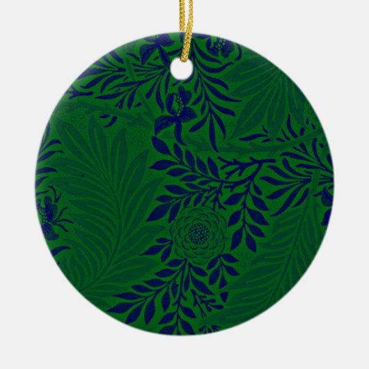 Larkspur in Vibranly Green und Blue Keramik Ornament (Vorne)