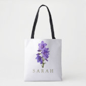 Larkspur Juli Custom Birth Blume Geschenk Tasche (Vorderseite)