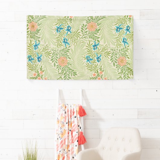 Larkspur Pattern (von William Morris) Banner (Insitu)