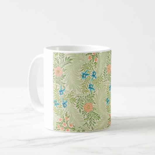 Larkspur Pattern (von William Morris) Kaffeetasse (Vorderseite Links)