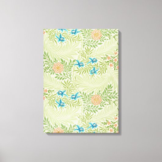 Larkspur Pattern (von William Morris) Leinwanddruck (Vorderseite)