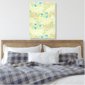 Larkspur Pattern (von William Morris) Leinwanddruck (Insitu (Schlafzimmer))