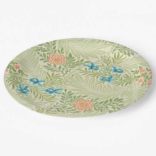 Larkspur Pattern (von William Morris) Pappteller (Schrägansicht)