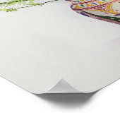 Larkspur und Gladioli in einer marokkanischen Vase Poster (Ecke)