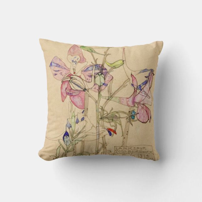 Larkspur Walberswick von Charles Mackintosh Kissen (Vorderseite)
