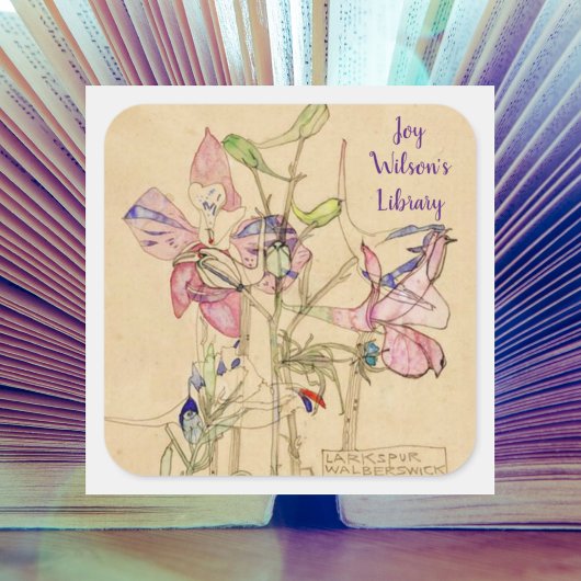 Larkspur Walberswick von Charles Mackintosh Quadratischer Aufkleber