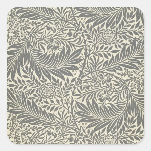 Larkspur, Wallpaper design, 1872 Quadratischer Aufkleber (Vorderseite)