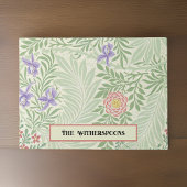 Larkspur William Morris Green Red Lila Floral Fußmatte