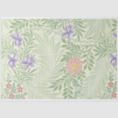 Larkspur William Morrs Green Red Lila Floral Seidenpapier (Vorderseite)