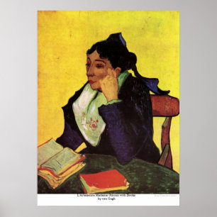 L'Arlesienne Madame Ginoux mit Büchern durch Van Poster