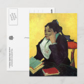 L'Arlésienne: Madame Ginoux mit Büchern Postkarte (Vorne/Hinten)