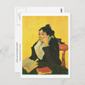 L'Arlésienne mit Büchern, Vincent Van Gogh Postkarte (Vorne/Hinten)