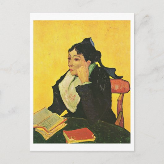 L'Arlésienne mit Büchern, Vincent Van Gogh Postkarte (Vorderseite)