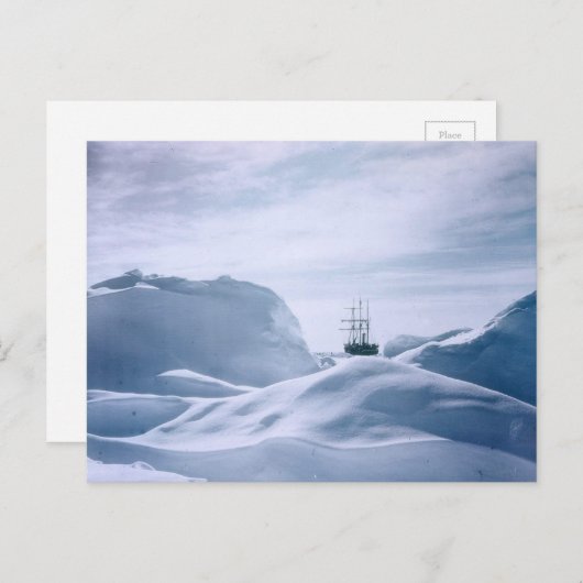 Lärmbelästigung der Antarktis durch das Schiff Postkarte (Vorne/Hinten)