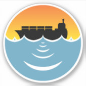 Lärmbelastung der Meere Aufkleber (Vorderseite)