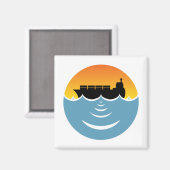 Lärmbelastung der Meere Magnet (Vorderseite/Rückseite)