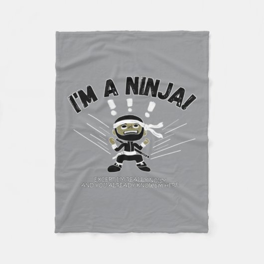Lärmende Ninja-Kinder Fleecedecke (Vorderseite)