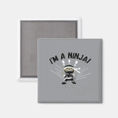 Lärmende Ninja-Kinder Magnet (Vorderseite/Rückseite)
